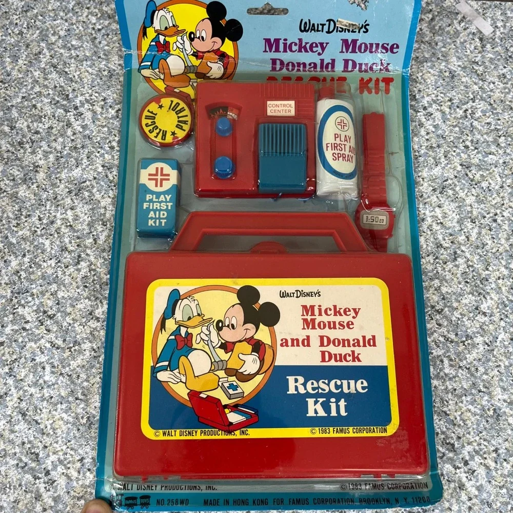 Vintage 1983 Disney Mickey Donald Duck Rescue Kit Famus 258WD Sealed NOS